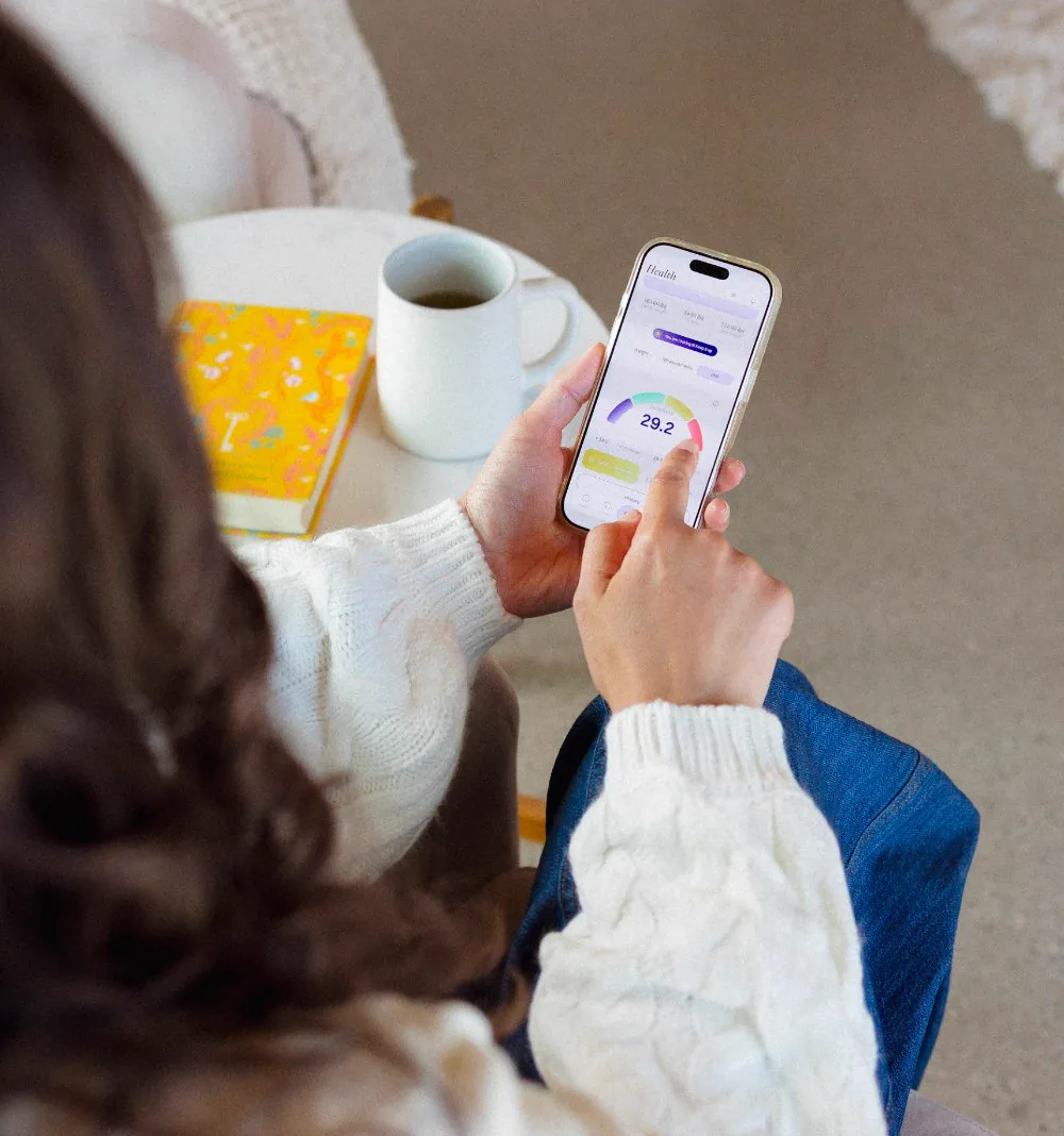 Member tracking her progress in the Brello app